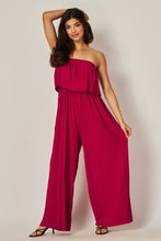 Load image into Gallery viewer, Cerise Pleated Sleeveless Romper
