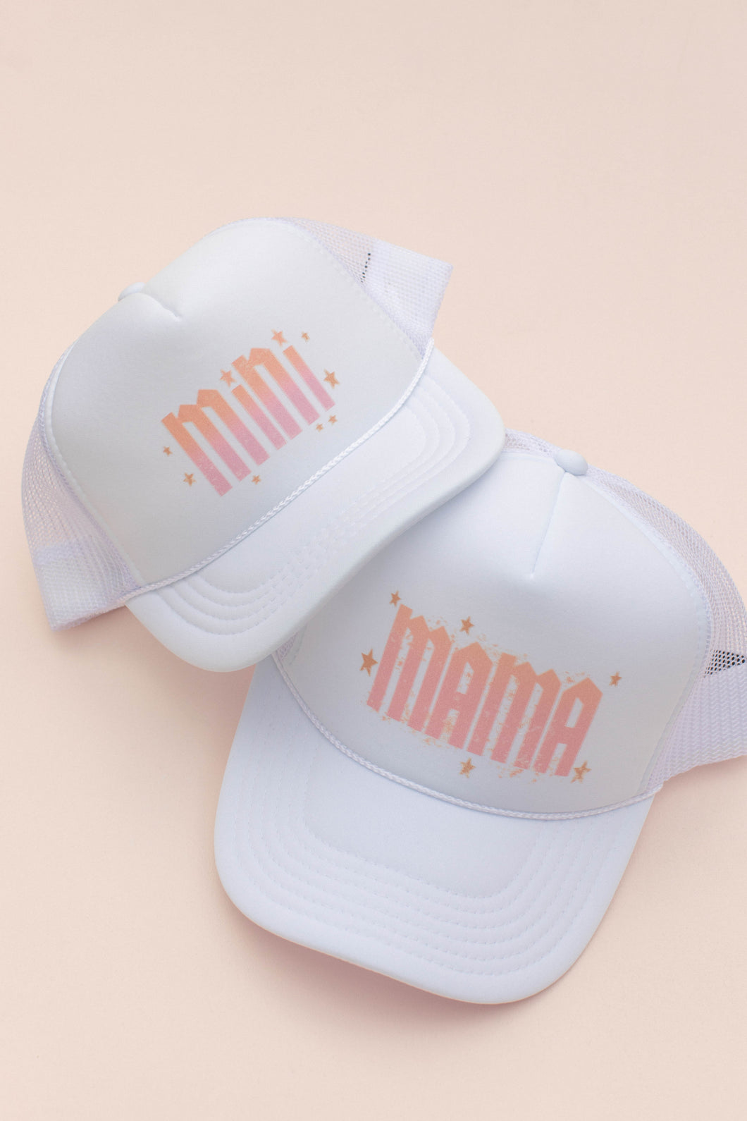 Mama Mini Mommy + Me Trucker Hats (Sold as a Set)