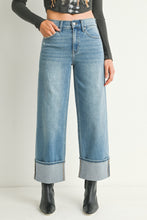Load image into Gallery viewer, Petite Cuffed Slim Wide Jeans
