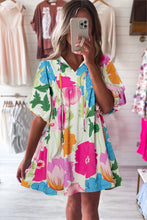 Load image into Gallery viewer, Becca Floral Puff Sleeve Dress
