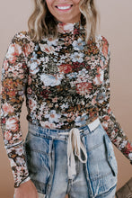 Load image into Gallery viewer, Monica Floral Mesh Top Brown
