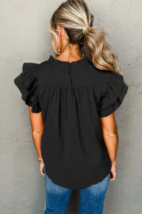 Farah Smocked Ruffle Top