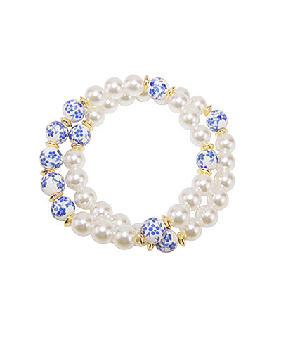 Maddie 2 Row Pearl Bracelet