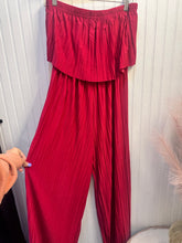 Load image into Gallery viewer, Cerise Pleated Sleeveless Romper
