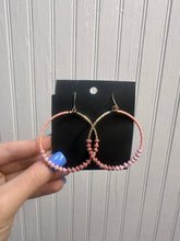 Load image into Gallery viewer, Beaded Hoop Earrings
