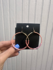 Beaded Hoop Earrings