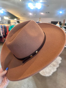 Wide Brim Felt Hat Congac