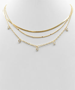 Abigail Triple Chain Necklace