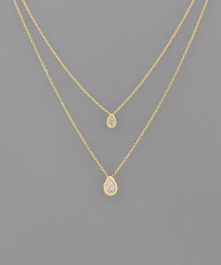 Phebe Double Teardrop Necklace