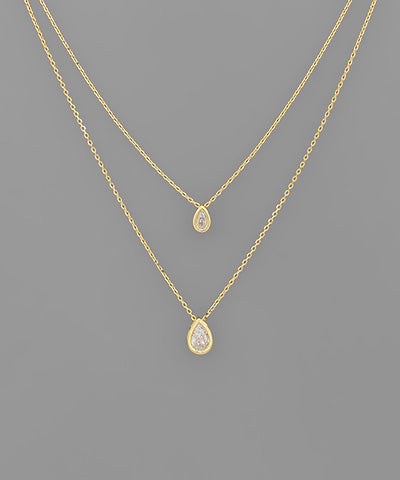 Phebe Double Teardrop Necklace