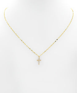 Leslie Crystal Cross Necklace