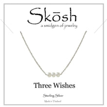 Load image into Gallery viewer, Skōsh Necklace 16&quot; Three Wishes Silver
