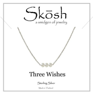 Skōsh Necklace 16" Three Wishes Silver