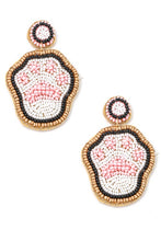 Load image into Gallery viewer, Earrings Beaded Dawg Paw
