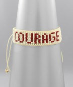 Courage Beaded Adjustable Bracelet